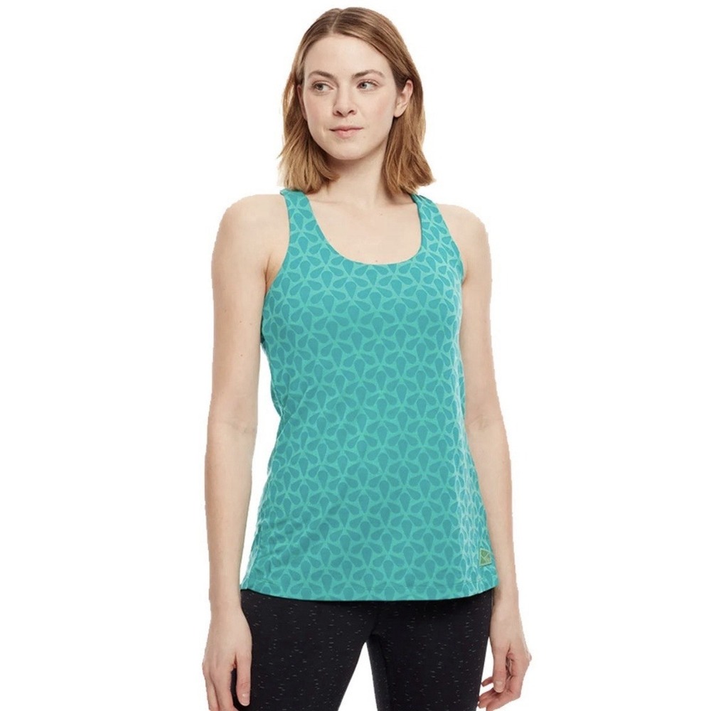 Rab Trance Tank Top Peacock Green Women's Size 10 Workout Yoga Built In Bra